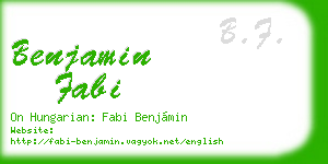 benjamin fabi business card